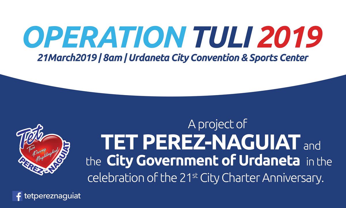 Urdaneta City Ofcl Operation Tuli 19 21 March 19 Urdaneta City Cultural Sports Center