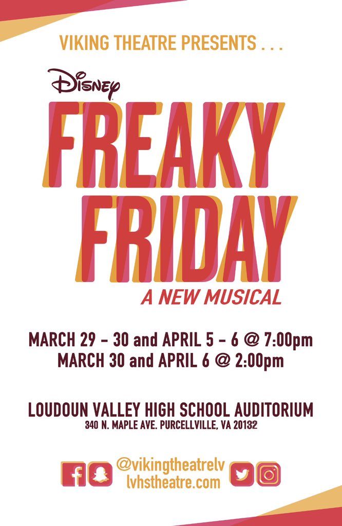 vikingtheatrelv's tweet photo. ⏳ Freaky Friday is opening NEXT FRIDAY! ⏳ You can purchase your tickets online! #lvfriday https://t.co/QOLTZxdcJR