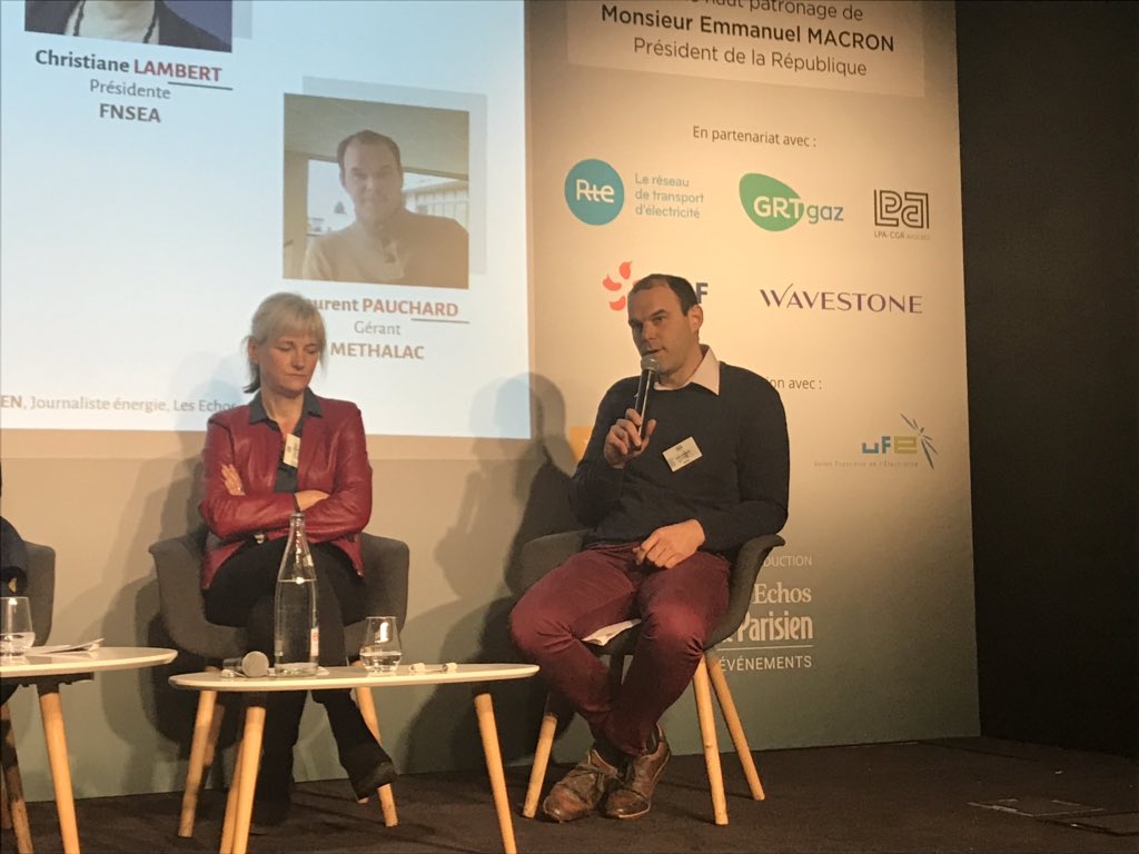 La filière Biogaz embauche. Depuis 1 an chez <a href="/Methalac_69/">Methalac</a> c’est un CDI en plus tous les 15 jours. Des emplois qualifiés. Laurent Pauchard, fondateur <a href="/Methalac_69/">Methalac</a> #ForumTE <a href="/LesEchos/">Les Echos</a>