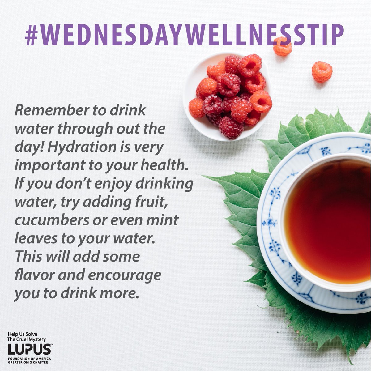 LupusGreaterOH's tweet photo. #WednesdayWellnessTips
.
.
.
.
#Lupus #LupusOh #SLE #ChronicIllness #SelfLove #SelfCare https://t.co/wSEohSYZNn