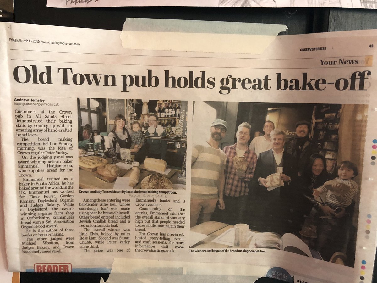 Thanks to the Hastings Observer for printing a piece about our home bakers bread competition. @emsbread <a href="/judgesbakery/">Jo Fairley Sams</a>