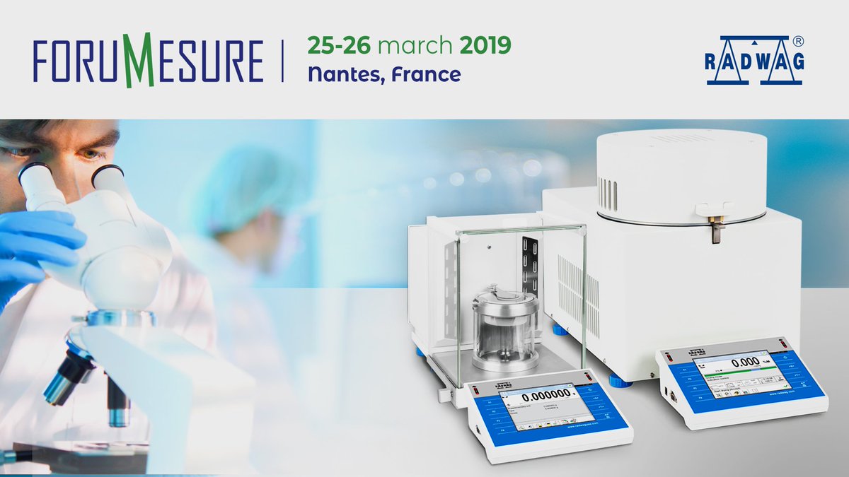 RADWAGscales's tweet photo. #FORUMESURE 
25-26 march 2019  #Nantes, #France

#RADWAG specialist are ready to help you at #booth 2 during two days of the event! https://t.co/2jzwHS7GGw