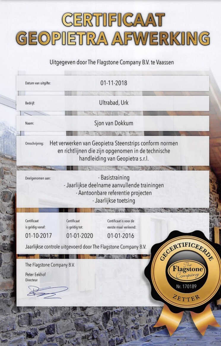 Flagstone Company, bedankt voor de samenwerking. Lees meer: ultrabad.nl/flagstones-leg…