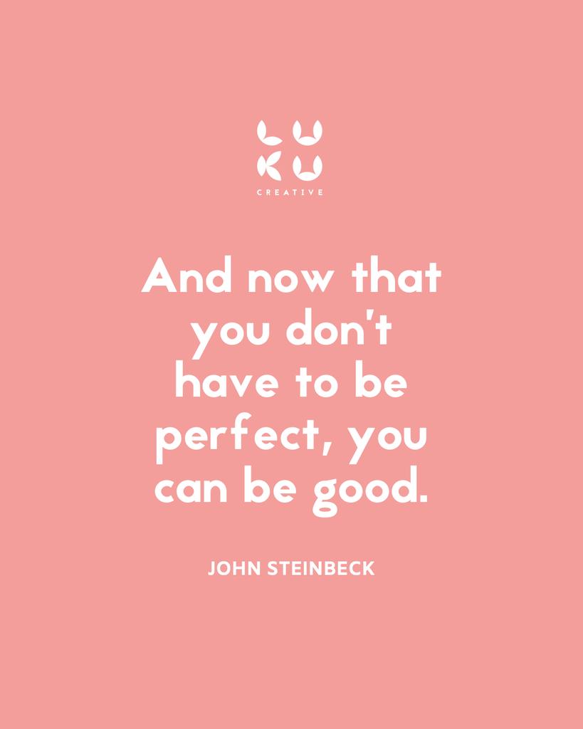 LukuCreative's tweet photo. Someone once told me: you can be good or perfect, but not both.⁣

The search for perfection can lead to stagnation, micromanaging, or doing (and falling to do) everything yourself.⁣⁣ What are you learning to let go of?⁣
#brightonbusiness #savvybusinessowner #SME https://t.co/2sEXDHv46z