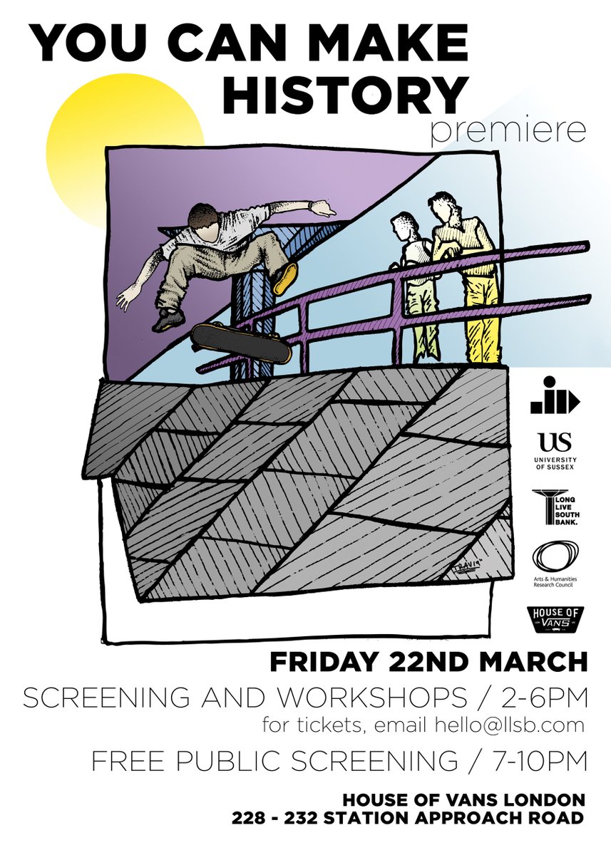 This Friday! 7-10pm swing by <a href="/HouseOfVansLDN/">HouseOfVansLDN</a> to come see a free screening of our new documentary project 'You Can Make History'. Food and drink providing and the park will be open to skate too!