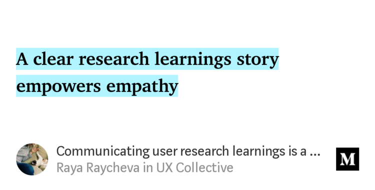 JulieJouault's tweet photo. "Communicating user research learnings is a storytelling exercise" - @RayaRaycheva https://t.co/VpHvd5ihNd https://t.co/XQuaiQwFln