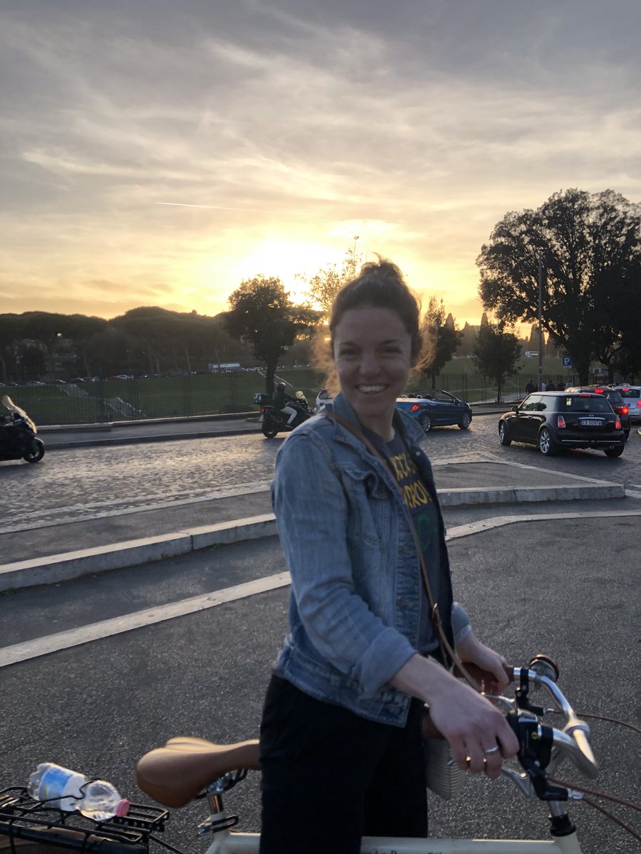 MrsPfleegor's tweet photo. Oh, what’s that, class? Yes, I wheelie was lost in a daydream where I biked all around Rome. I guess I’ll roll on back to reality now. #stillonspringbreak https://t.co/LvNTTkZRGx