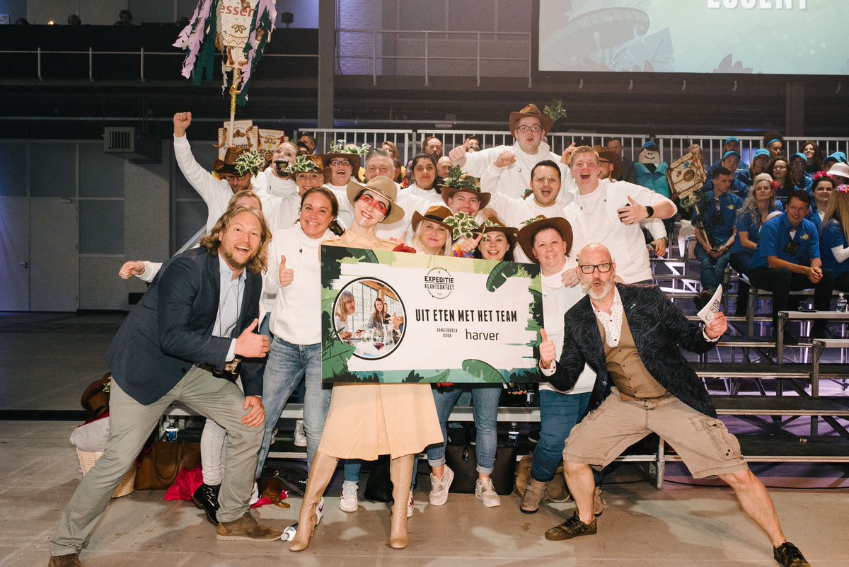 Gelukkig hebben we de foto's nog! De tweede ronde met als thema "De ontdekking" (Trends, innovatie, thuiswerken) is gewonnen door <a href="/Essent/">Ean</a> zij gaan heerlijk uit eten met het hele team! Aangeboden door <a href="/HarverHRM/">Harver</a> Gefeliciteerd! #cqtest