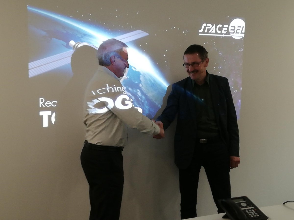spacebelsa's tweet photo. @spacebelsa and @Wuudis Solutions Oy @MHGsystems signing business agreement in #Liège to better serve the entire #forestry community worldwide https://t.co/7iBYAoYTWP #EO @CopernicusEU @DataBio_eu #geospatial #remotesensing #SpaceApplications #forest #tree #timber #Sentinel https://t.co/Wvd1URVlv7