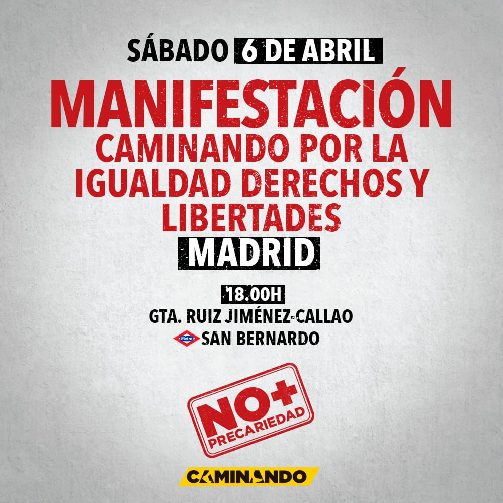 PlatHospGetafe's tweet photo. El próximo 6 de abril estaremos en Madrid para defender una #SanidadPública de calidad para todas y todos.

Caminando por la igualdad, derechos y libertades #HaciaEl6ACaminando. https://t.co/wDVJiOkeDT