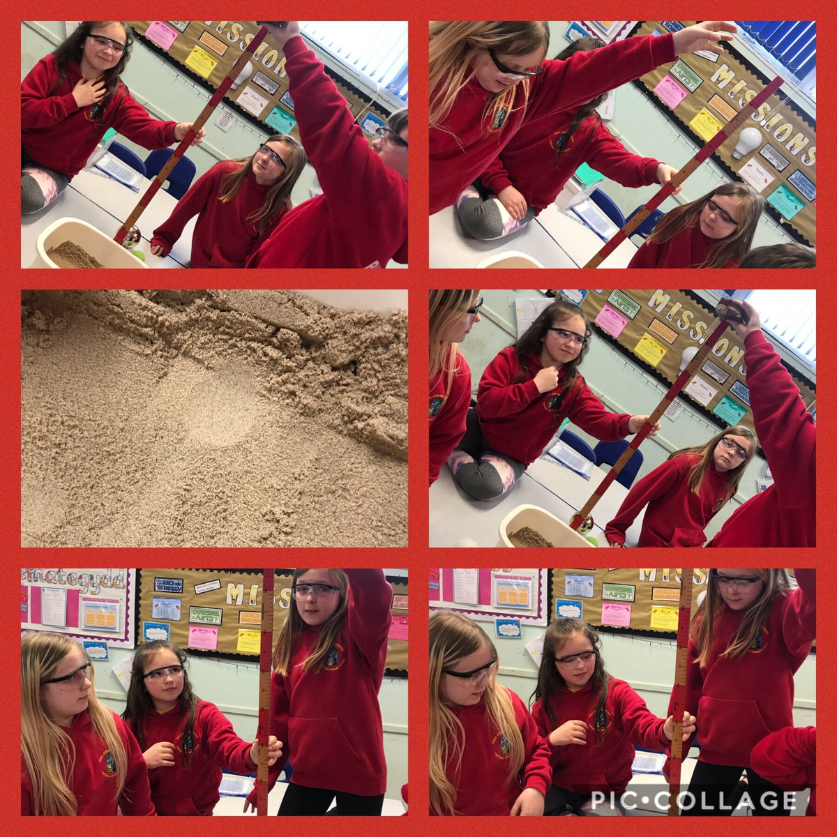 portmeadp's tweet photo. Does a heavier meteorite create a larger crater? Y6 had lots of fun investigating yesterday with Mrs Ryan to find out! We will share our findings next week! #pmdpy6 #pmdpsci https://t.co/26L0oq0Z6h