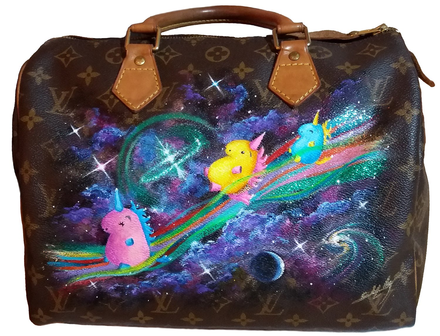 I Hand Painted this! Babs Bunny Louis Vuitton Bag!  Hand painted bags  handbags, Handpainted bags, Bags