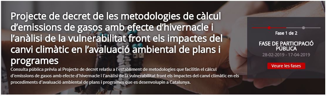 📢 📝 Fins al 17 d'abril, ampliat el termini per participar a la consulta pública prèvia per incorporar més eficientment el #canviclimàtic en l'avaluació ambiental bit.ly/2FoUS4n