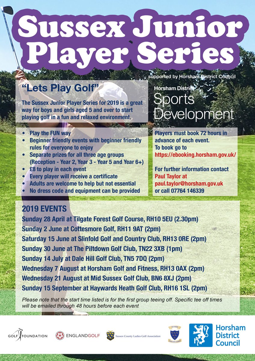 Met up yesterday with @GolfRootsHQ @SCLGA2 and Sussex County Golf to discuss this year's Sussex Junior Player Series. There are 8 fun, beginner friendly golf events between April and September with the first taking place <a href="/TilgateGolf/">Tilgate forest </a> on Sunday 28th April ebooking.horsham.gov.uk