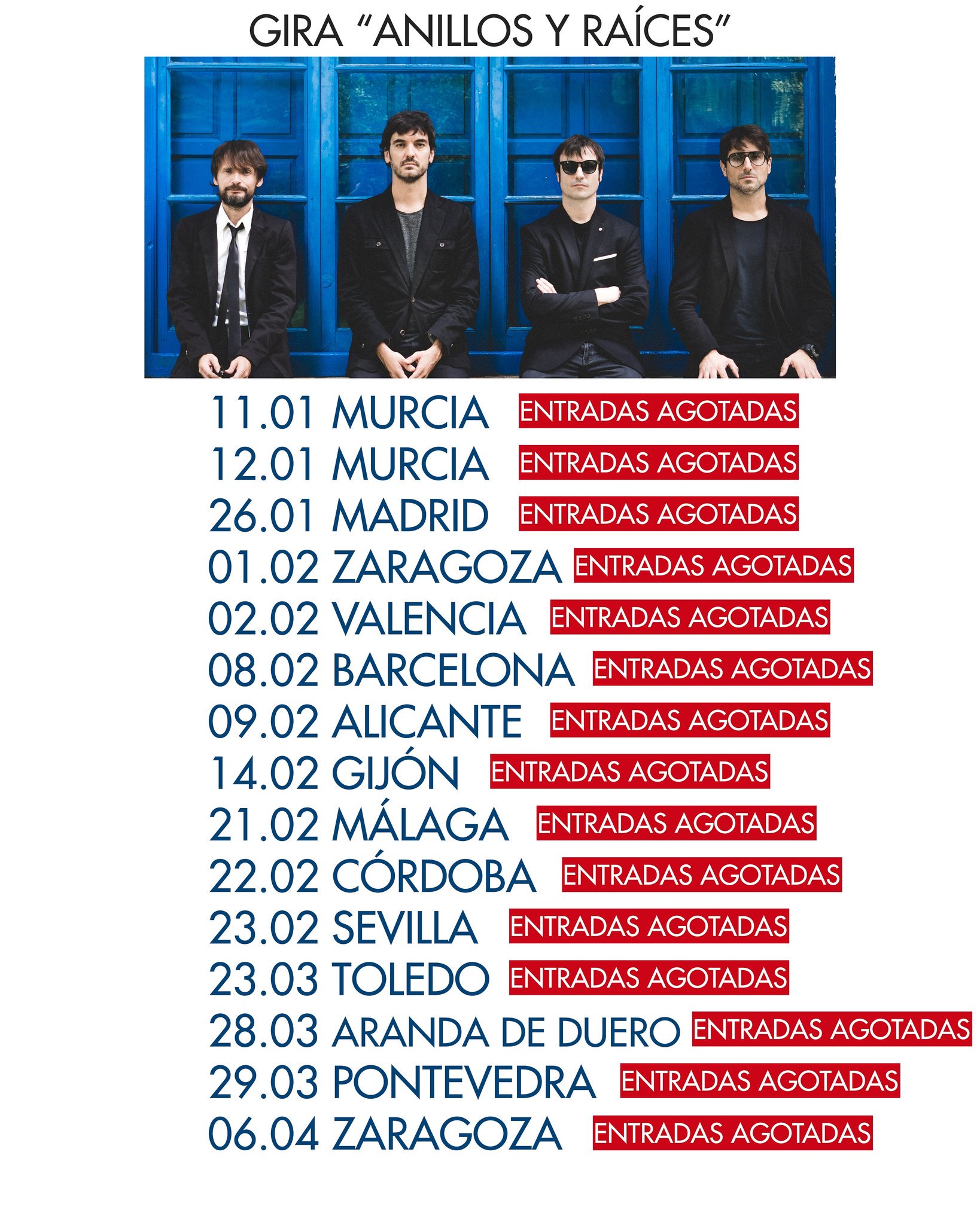 on Twitter: "Aranda de Duero suma a los sold outs de la gira " Anillos y raíces", y esto significa que habéis conseguido un pleno al 15... Las 15 fechas de
