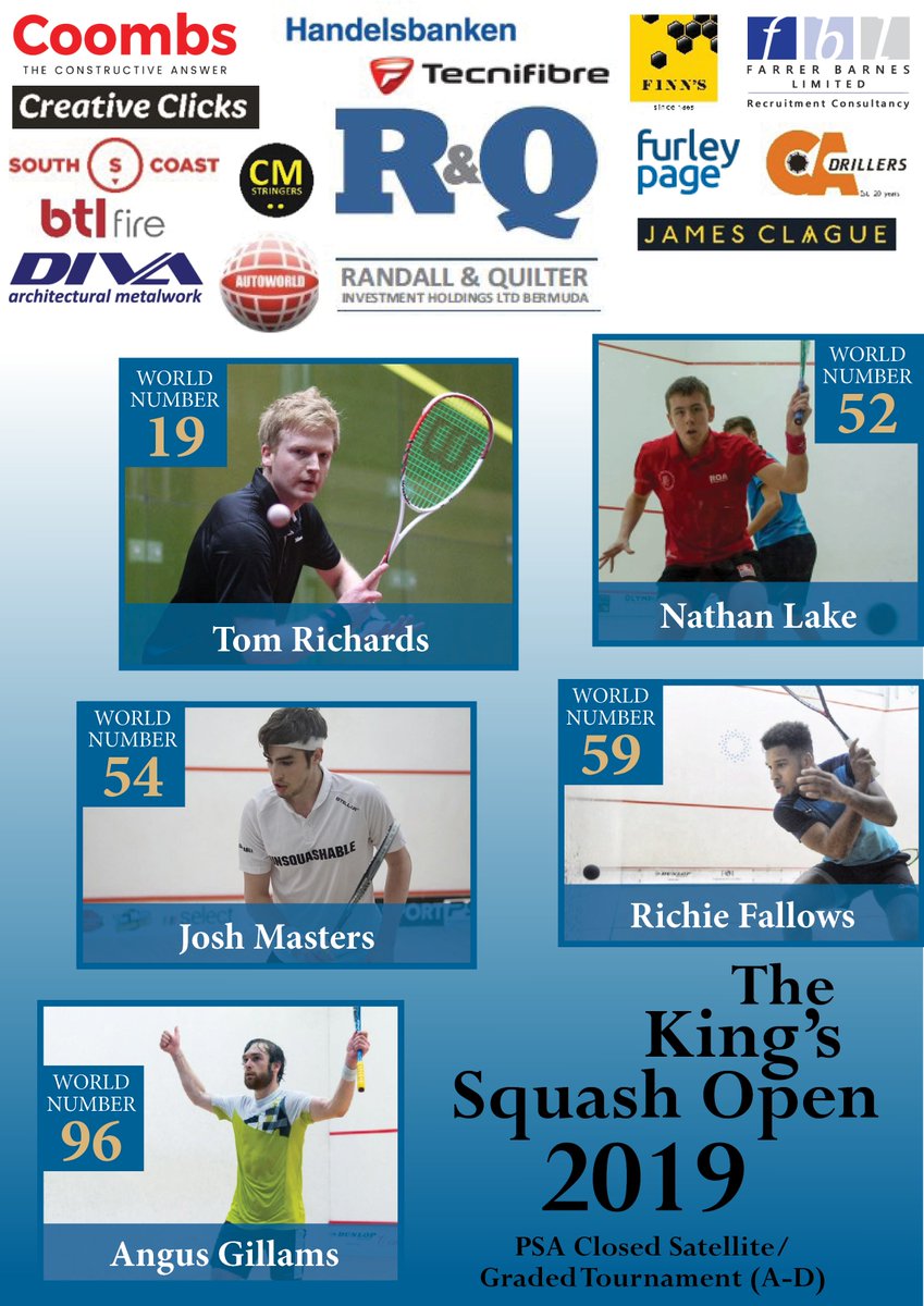 ks_sportscentre's tweet photo. Come down and support The King's Squash Open 2019 this weekend, to watch world ranked players in action.
#Canterbury #kent #Squash #KingsSquashOpen #sport #kingsrec
@canterburycc @VisitCanterbury @ActiveCanterbur @CanterburyCCUni @KentSport1 @UniKent @KentishGazette @Kent_cc https://t.co/9NM8pe2bxv