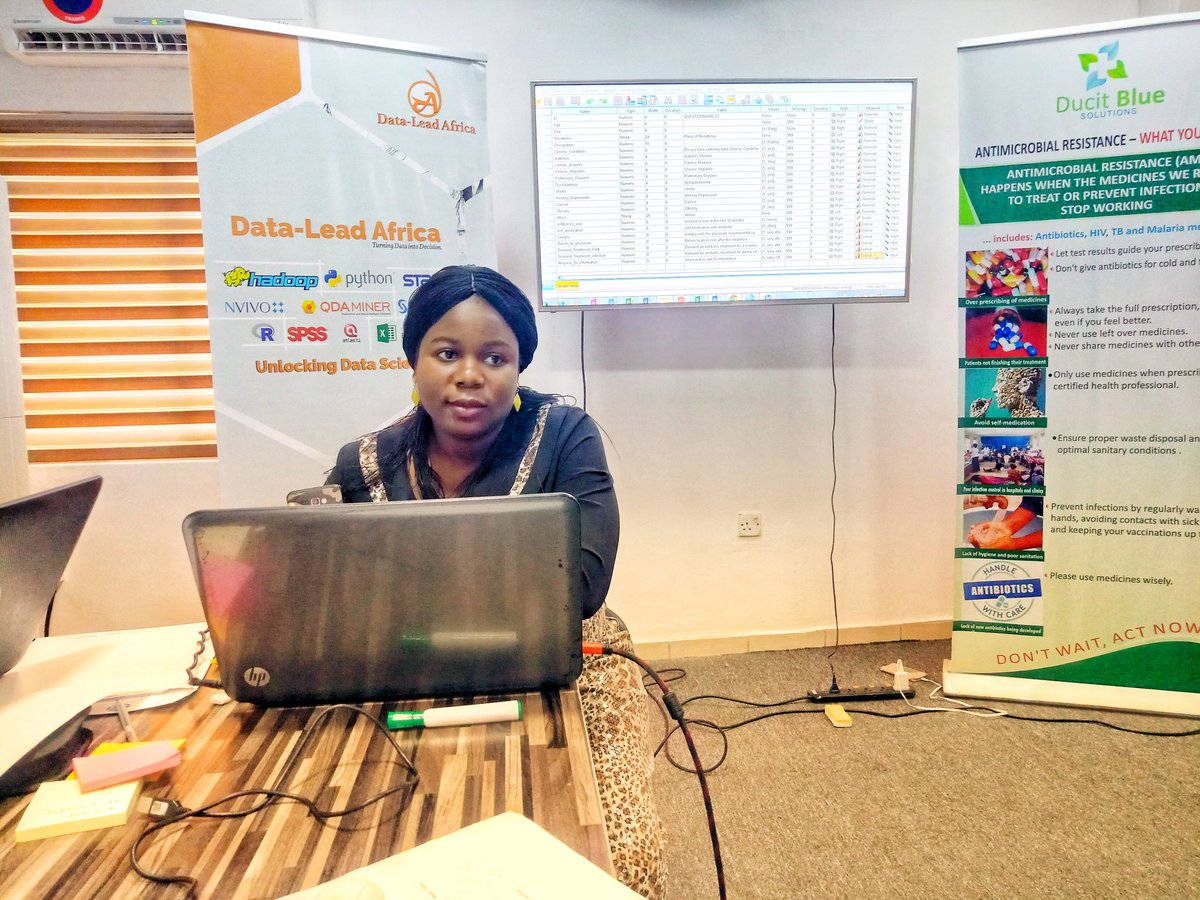 Ducit_Blue's tweet photo. Learning by doing is key for participants to practicalize and embed the data skills gained.
#AMR
#DataForAMR
#DucitBlueSolutions
#DataLeadAfrica https://t.co/f4i291hNb0