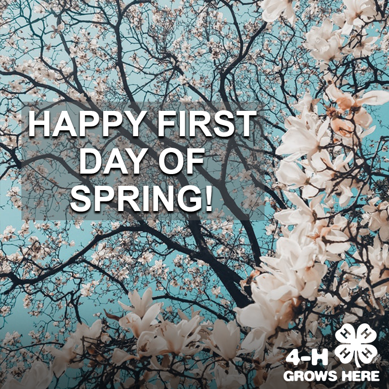 Today is the first day of spring! Inspire your kids to do this season with hands-on learning activities in the 4-H #InspireKidstoDo Activity Guide. Learn more: bit.ly/2TKflcG