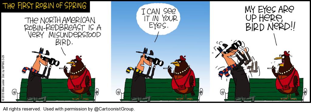 cartoonistgroup's tweet photo. Happy #SpringEquinox!
By @MikeLester #MikeDuJour
https://t.co/AwtH51vHh9
#VernalEquinox #Spring #Springtime #FirstRobinOfSpring #MyEyesAreUpHere https://t.co/LoBPJP4ks5