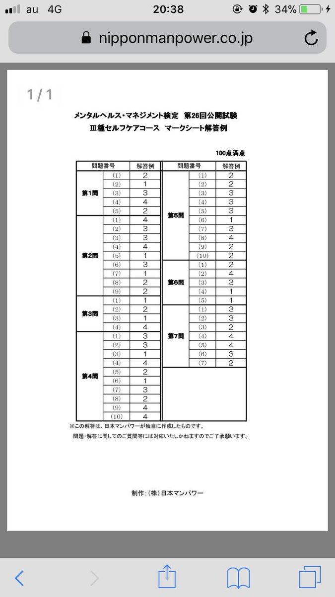 メンタルヘルスマネジメント検定解答速報 メンタルヘルスマネジメント検定解答速報