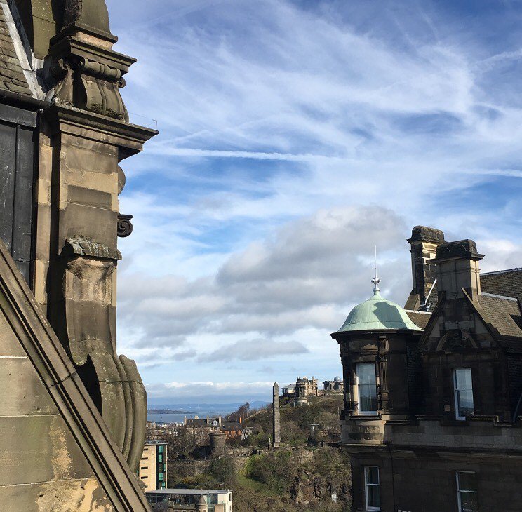 Stunning views of Carlton Hill this morning from North Bridge Lofts! 📷 Definitely not the worst view to wake up too...
