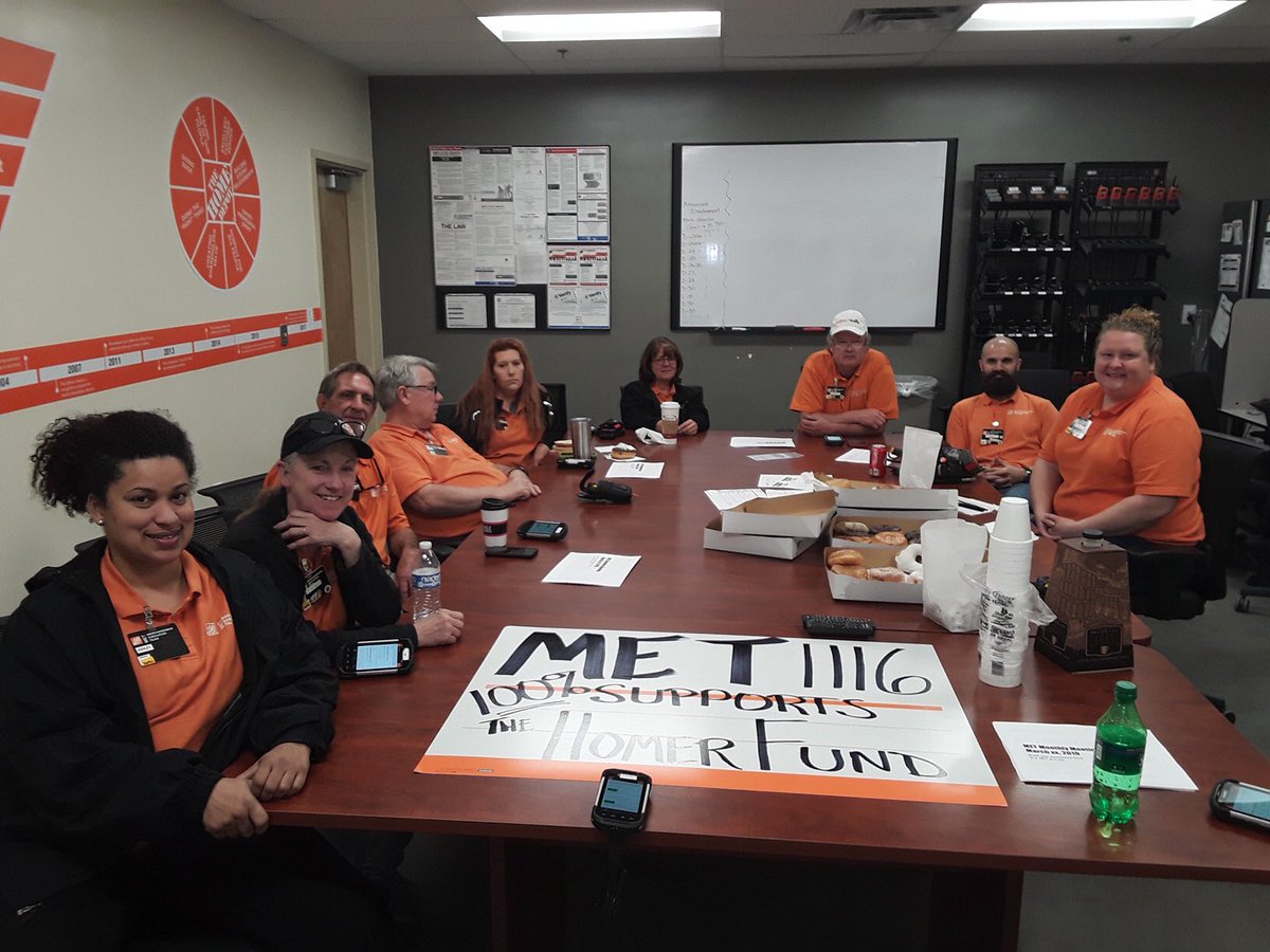 Thedepotguy's tweet photo. Team Mante and stores 1116 and 8580 celebrating 100% Homer Fund participation! #ISupportTHD #HomerFund @shodgson16 @HartleyDouglas https://t.co/ltXRJ660L8