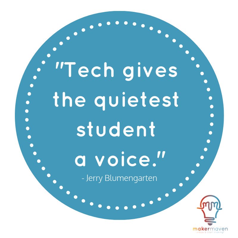 maker_maven's tweet photo. Wow, we love this quote from @cybraryman1. Couldn't agree more! #MakerEd #EdTech https://t.co/TUgOWki5Wh