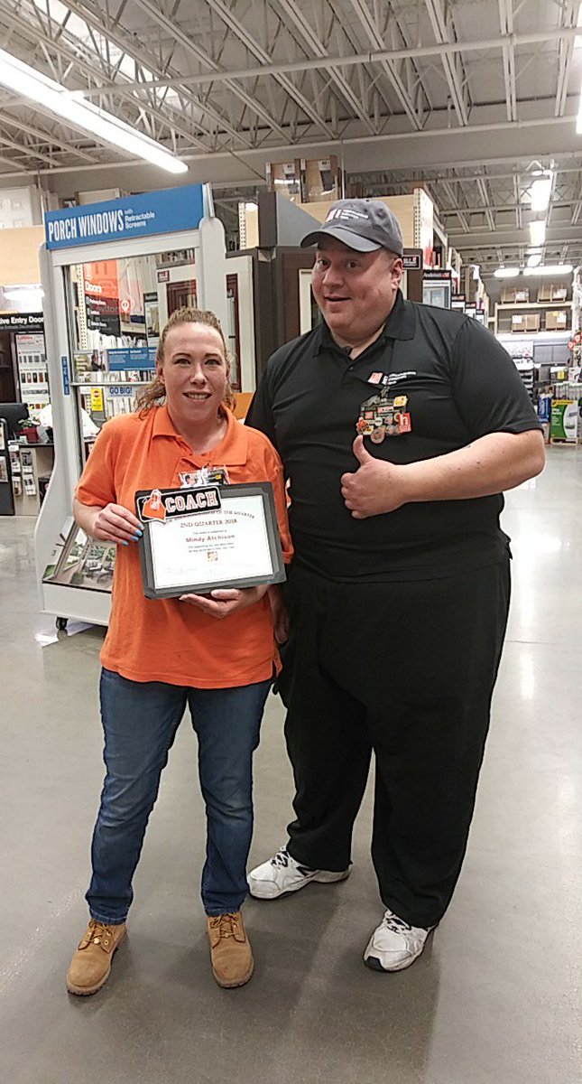 DHomedepot's tweet photo. Congratulations Mindy! Coach of the quarter! #SteelCitySquad #believeinBethelPark https://t.co/oS2BAbevuo