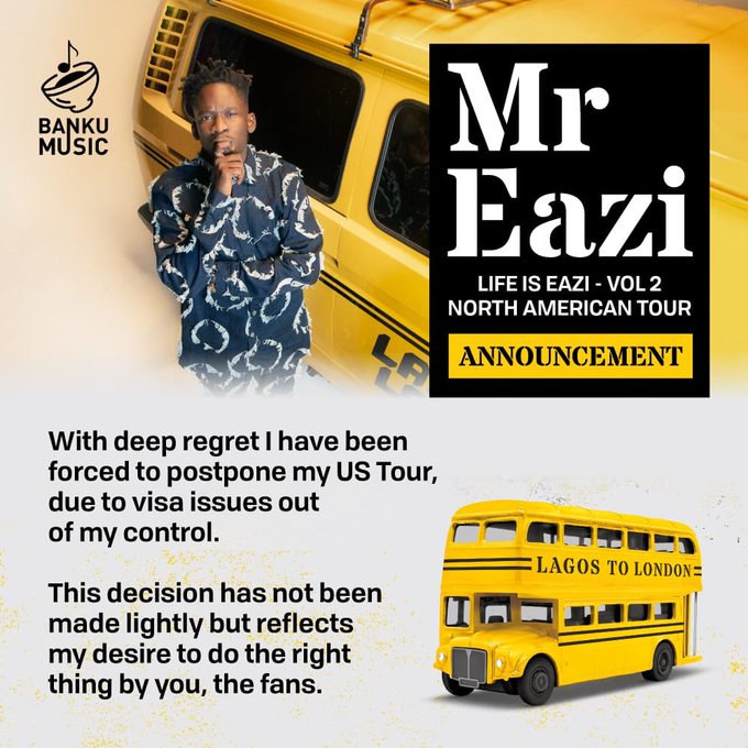 Mr Eazi Was Forced Postpones North American Tour due to US Visa Issues