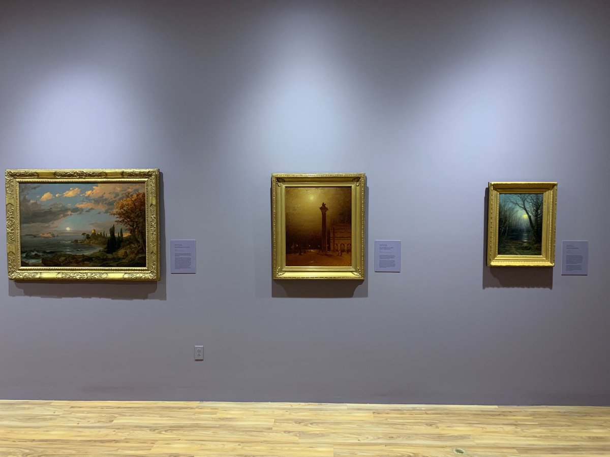 hawthfineart's tweet photo. Susie M. Barstow's (1836-1923) Night in the Woods, discovered by #HawthorneFineArt, is in the "#ColorOfTheMoon: Lunar Painting in #AmericanArt" exhibition at the @HudsonRivMuseum until May 12. Read about Barstow on our blog https://t.co/r41VYUpScF #5WomenArtists #WomenInTheArts https://t.co/3xML0Zfuoh