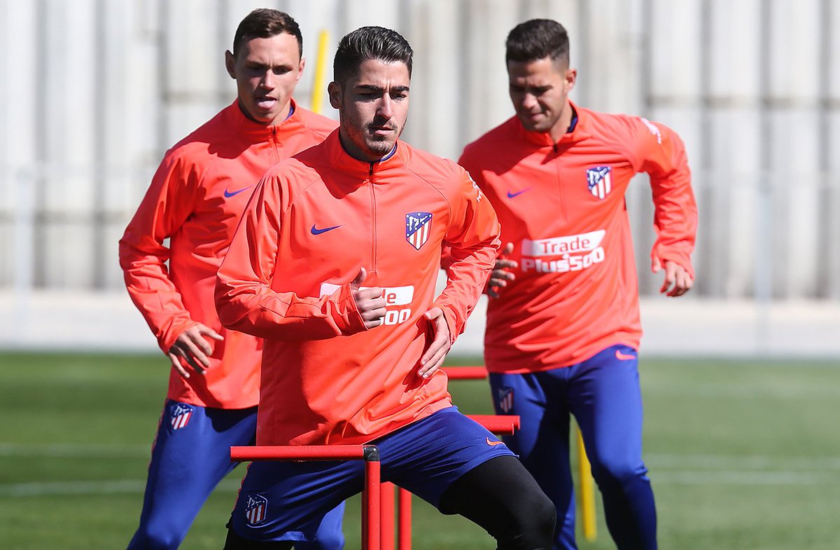 Entrenamiento del Atlético.