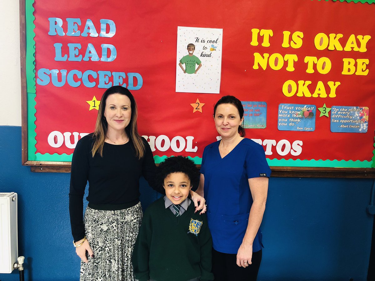 DrJenCollins's tweet photo. As part of World Oral Health Day, Dental Care Ireland provided fantastic oral health packs for the kids of @frannercbs so they had a 2 minute brushathon! The winner of the top prize went to a boy from 2nd class. Well done all ! #OralHealthDay @DentalCareIrl https://t.co/nroW334uKd