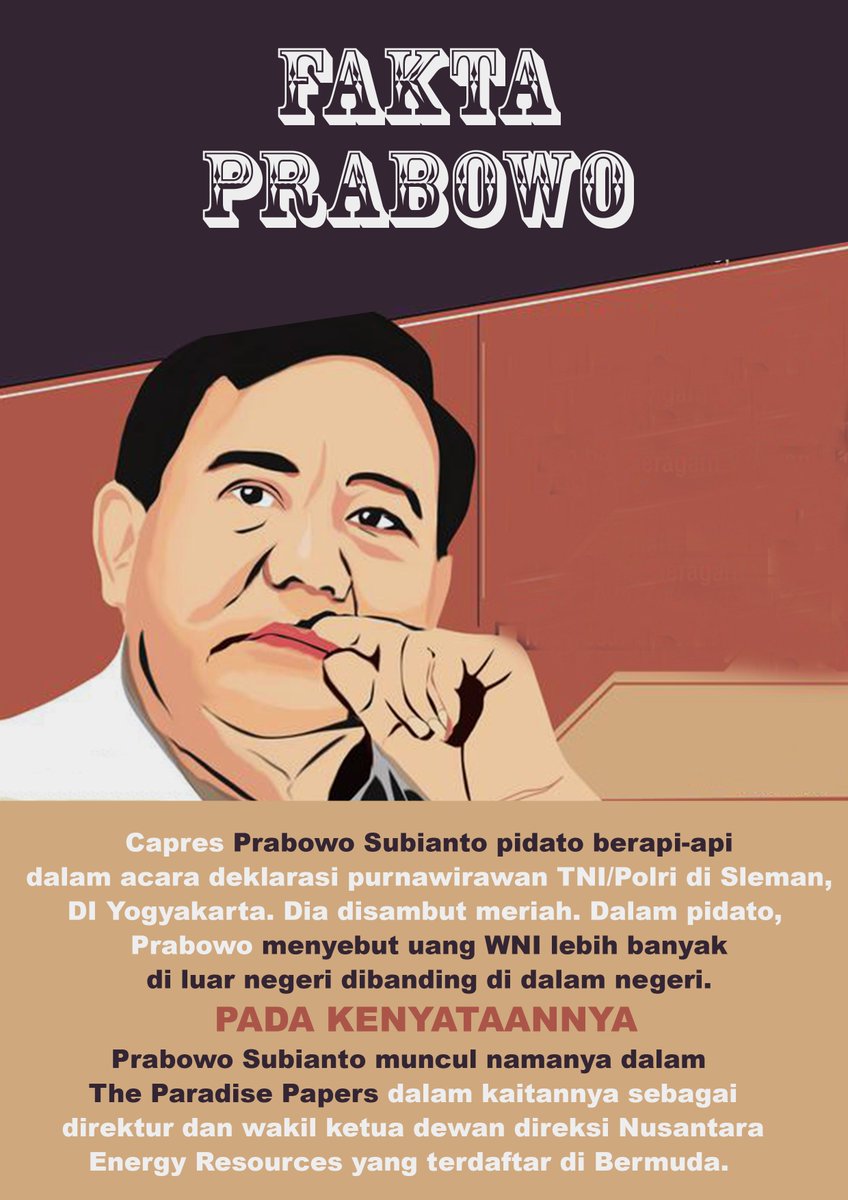 LAminarty's tweet photo. Kira-kira dari perkataan Pak Prabowo bahwa uang WNI 11 Triliun ada di luar neger itu, berapa persen ya uang punya Pak Prabowo? Mengingat dia katanya punya perusahaan cangkang di Karibia. https://t.co/vmfvzLDzZa    @rndpcy @ryan_anug @BelaJokowi07 @spektyakuler @EthesTawar https://t.co/kBGzuykb7G