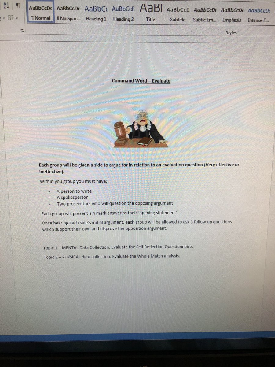 ClydeValleyPE's tweet image. The Higher class were perfecting their knowledge and understanding of the Evaluating command word today - PE court 👩‍⚖️ #aimingforAs #believeachieveaccomplish