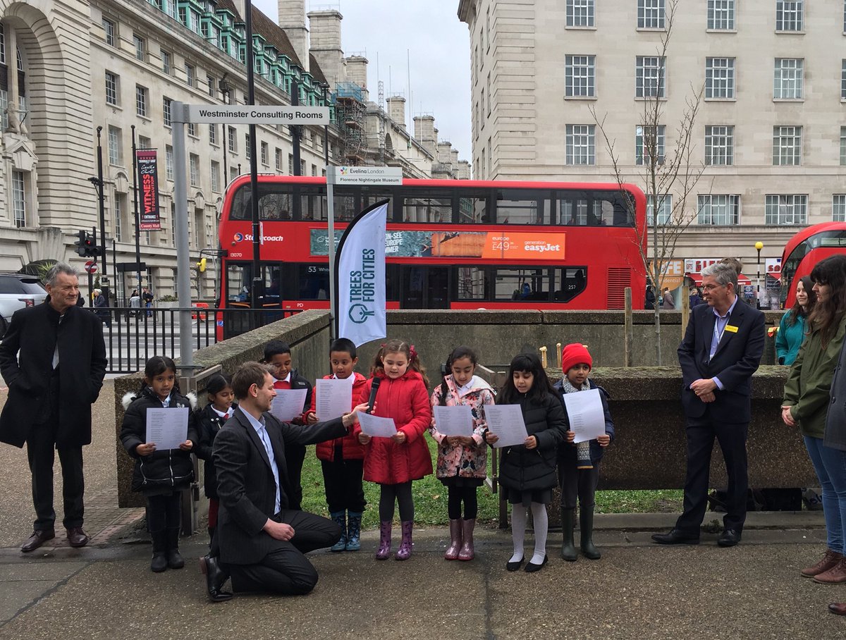 LDN_environment's tweet photo. Great to join @TreesforCities today at their millionth tree planting! What a brilliant achievement. We look forward to working together to plant thousands more trees across London. 
Michael Palin &amp; @PattiHarris planted an Elm and pupils from Dormers Wells planted a Hawthorn https://t.co/N0cUIhYtzW
