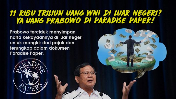 JuliantiZulfa's tweet photo. Bilang ke orang-orang bahwa uang WNI 11 triliun ada di luar negeri. Tapi dia ikut andil juga punya uang di luar negeri. Itulah Pak Prabowohttps://youtu.be/oVZ8p0XoTZQ.    @kmpp_uny @kasposudarmo @oliviawnd @franciscobrewok @don_kerul https://t.co/AFkjmfApoj