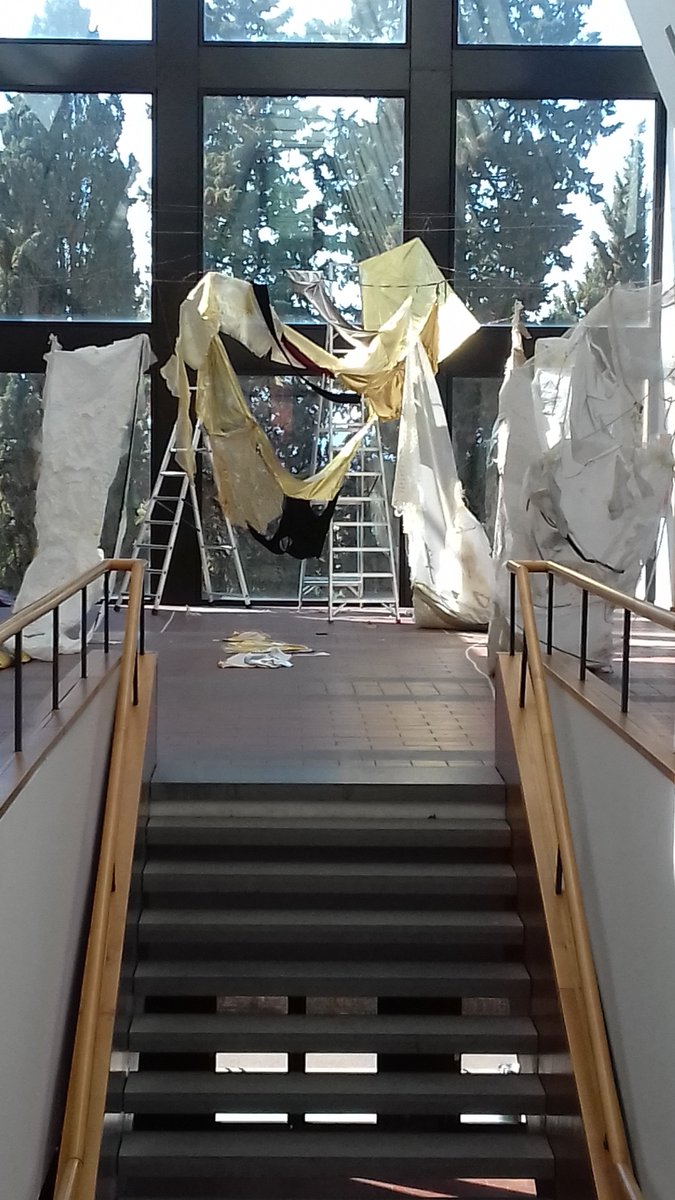 EWordsEU's tweet photo. Work in progress here at #PoloMattioli of @unisiena! #FrancaMarini is setting up her installation for #Ewords. The inauguration in on Thursday March 28th at 3 p.m. (CET). If you're around #Siena, don't miss it! @EU4Citizens https://t.co/Oen3TncXk3