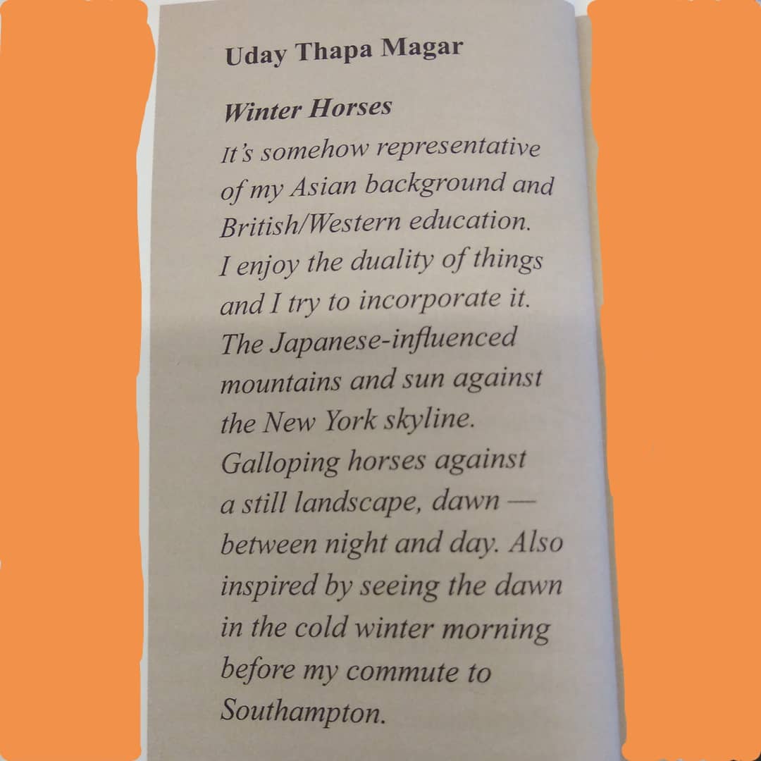 Speak_Volumes's tweet photo. Winter Horses by Uday Thapa Magar ❄️🐎 Commissioned for #BreakingNewGround19, celebrating illustrators of colour. This image contains a range of influences (explained in pic 2) #illustration #reflectingrealities
Read the Breaking New Ground booklet now at https://t.co/KPui35PzHp https://t.co/WCNEHT7n4U