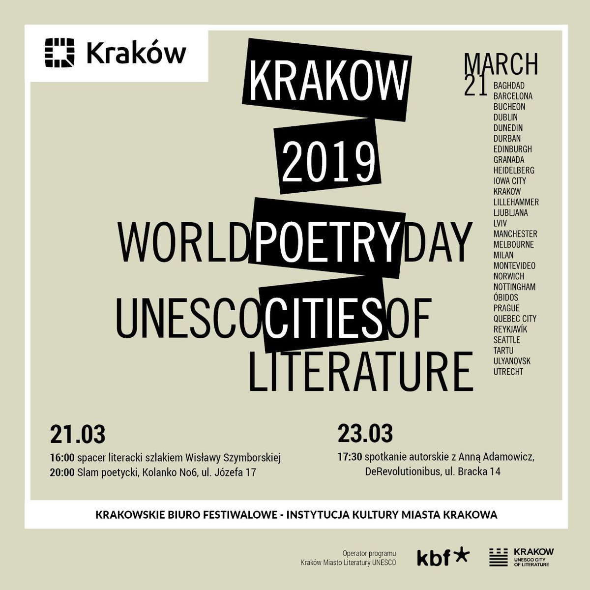 Getting ready for tomorrow... #WorldPoetryDay19
miastoliteratury.pl/krakow-swietuj…