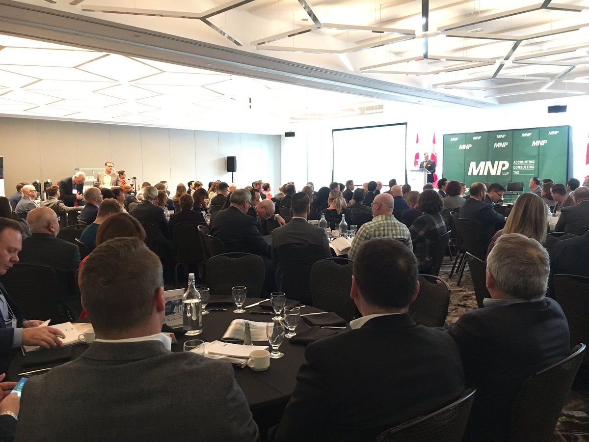 Kenzoleon's tweet photo. Full house this morning for @ottawabot Post-Budget Breakfast on What the 2019 Federal Budget means for the local business community. Thanks to our event sponsors @MNP_LLP @lyft @OakDesignBuild @Impact_Canada #federalbudget2019 #ottawa #business #advocacy https://t.co/xDl6FenMar