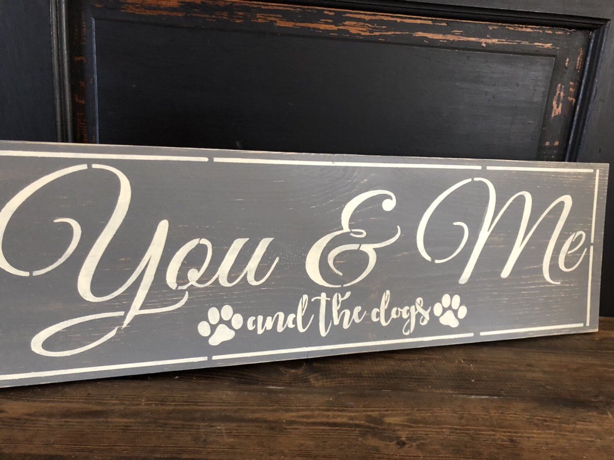 primitivegifts's tweet photo. Excited to share this item from my #etsy shop: You me and the dogs sign https://t.co/l9Af2Z6PGz https://t.co/8RNfAkLCEj