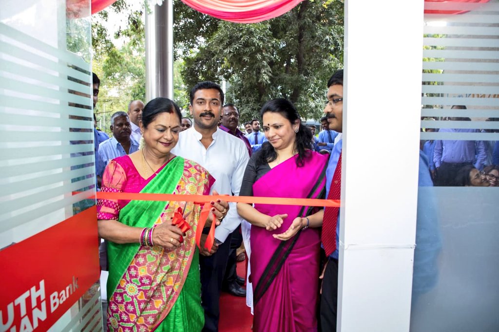 jithusuriya's tweet photo. Today Our Handsome hunk @Suriya_offl anna ❤️❤️❤️ | #SouthIndianBank branch inauguration in #KaappaanLook 😎
@rajsekarpandian #NGKUpdateSoon https://t.co/9kFDk6hBOJ
