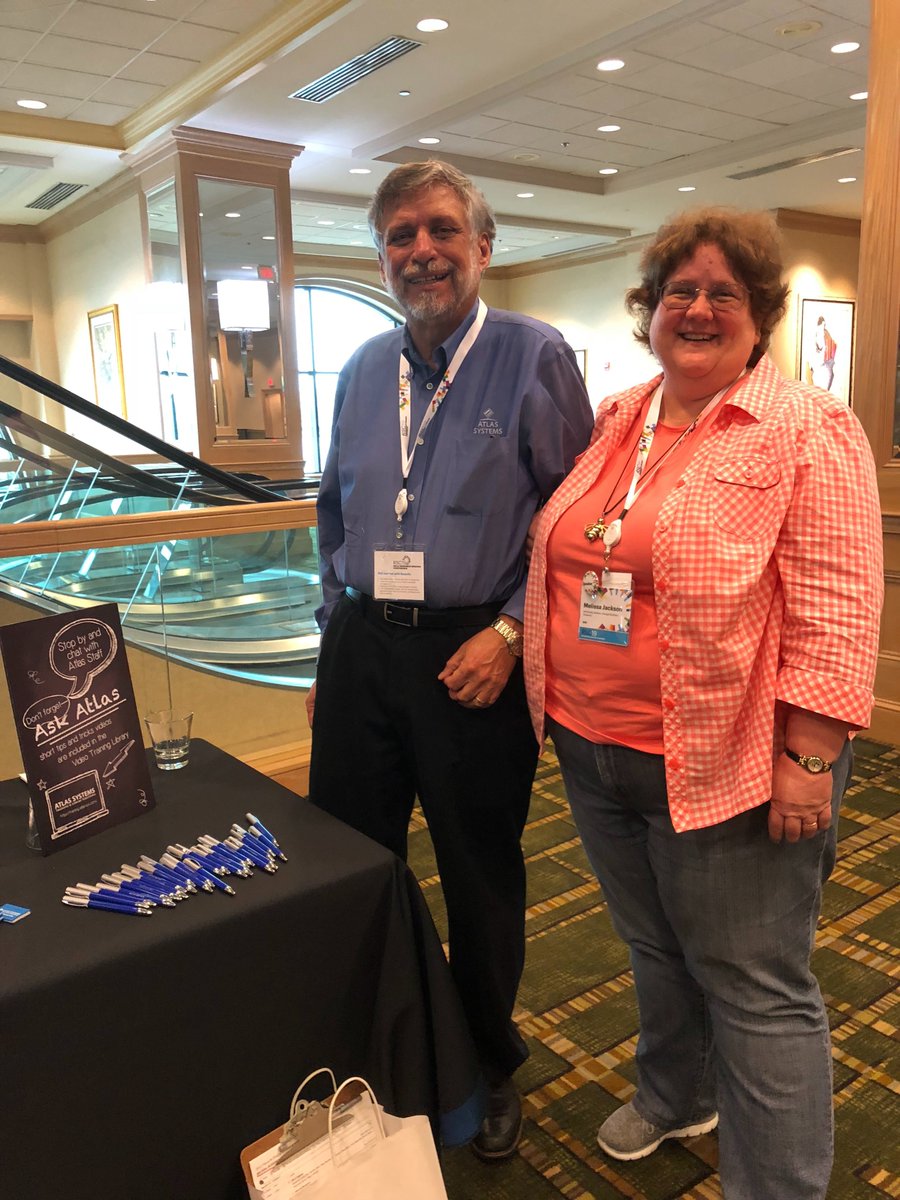 atlassystems's tweet photo. Day 1 of #OCLCRSC19 was a blast! Thanks for stopping by the Ask Atlas table to say hello and share your ILLiad project plans and ideas with us! #wheresAtlas https://t.co/GgQUA7ykyE