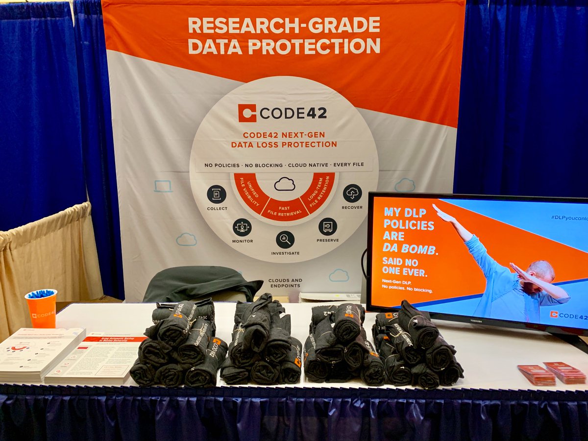 code42's tweet photo. Curious about #DLPYouCanLove? Let our #datasecurity experts show you how Code42's next-gen alternative is redefining DLP. Look for our team in booth 107 at #NERCOMP19. https://t.co/nvlkjyjH9C