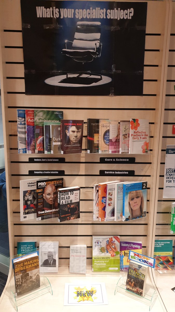 nclanlibrary's tweet image. Display of subjects available in our library #libraryinfo #specialistsubject #nclan