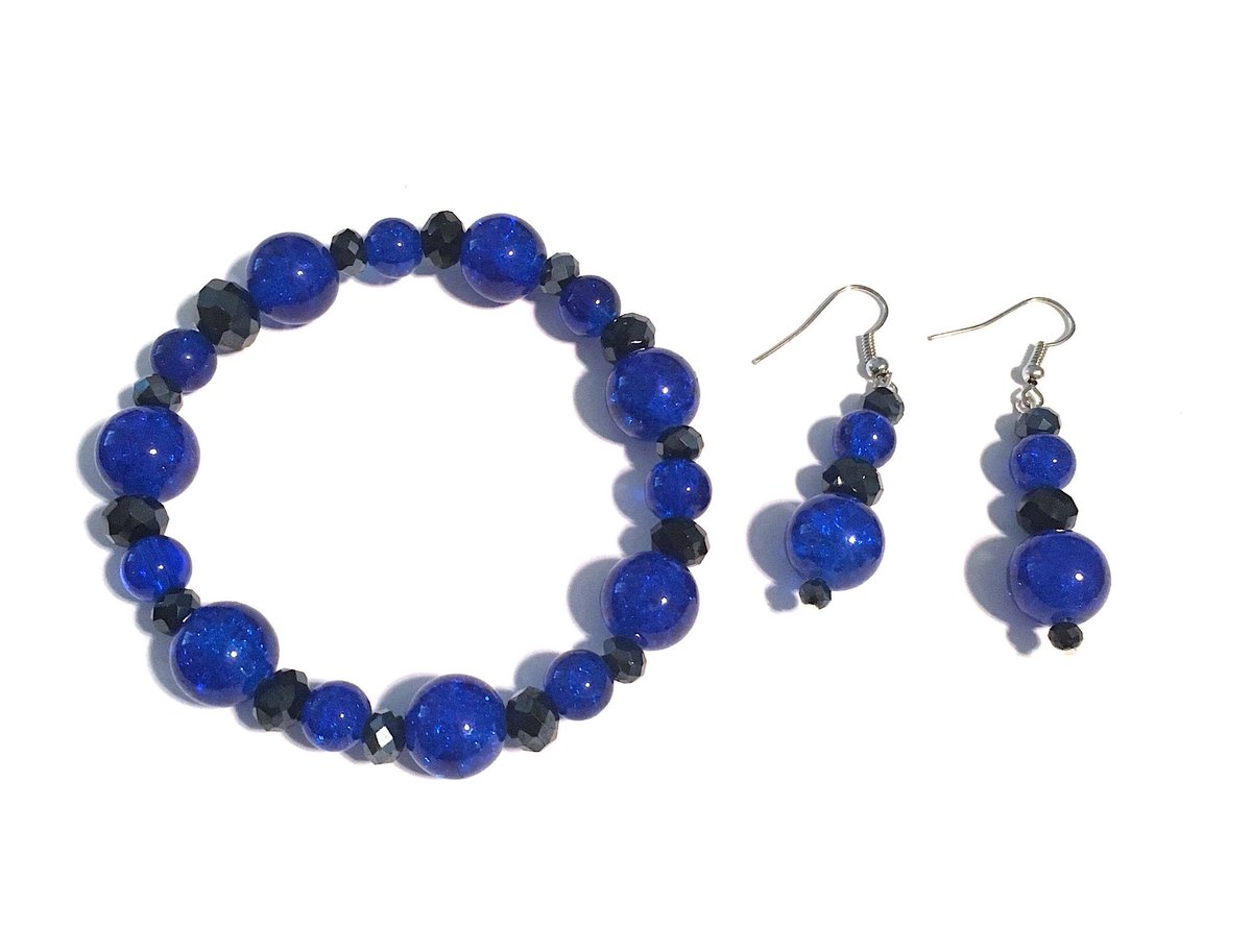 Check out this new cobalt blue bracelet and earrings set. Go to the link below to order: etsy.com/shop/Toparadis… #braceletandearrings #jewelrysets #bracelets #earrings #graduationgifts #graduationgiftideas #giftideas #etsy #etsyjewelry #etsygifts #etsyseller #etsyshop