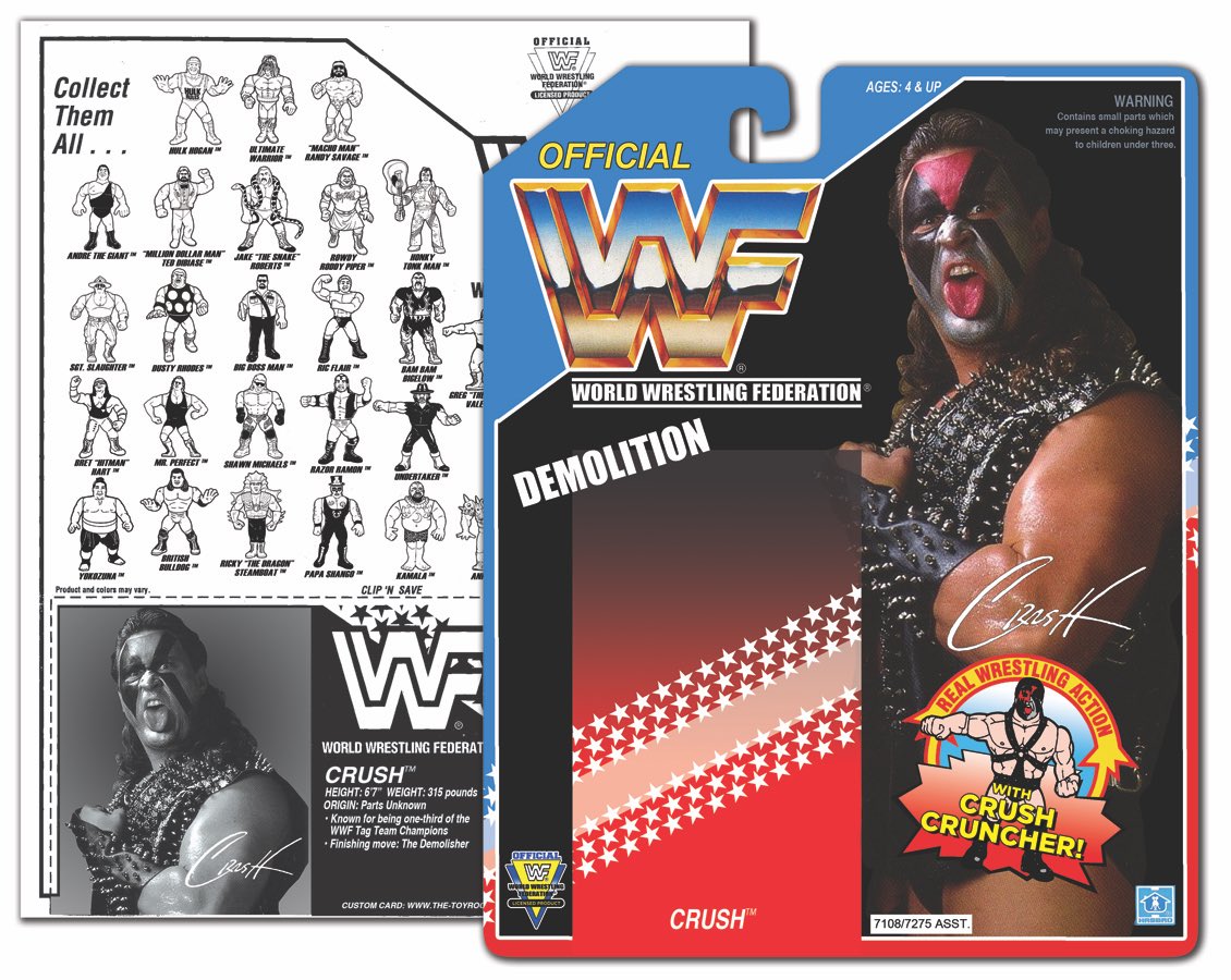 TheToyroom's tweet photo. More WWF Retro Cards...
All Crush Edition
#WWF #WWFRetro #WWERetro #WWFHasbro #OldSchoolWWF #Crush #Demolition #DemolitionCrush #DemolitionWWF #EvilCrush #KonaCrush https://t.co/fOaysE26rh