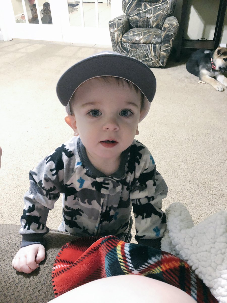 BarbAnn11's tweet photo. He likes to be just like his daddy ❤️ https://t.co/JTTKWJ1Ppi