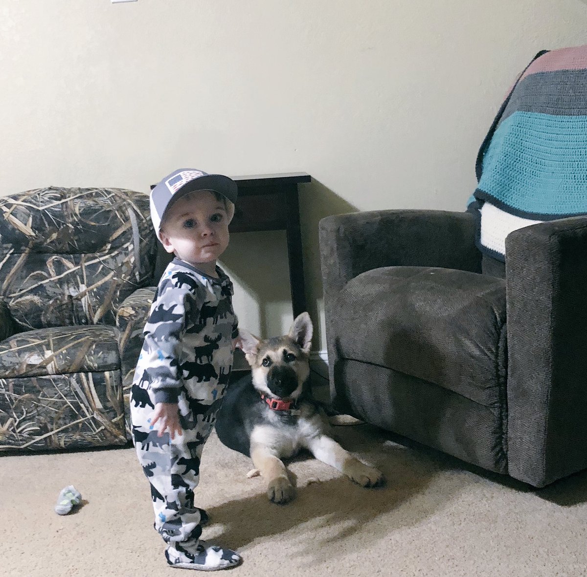 BarbAnn11's tweet photo. He likes to be just like his daddy ❤️ https://t.co/JTTKWJ1Ppi