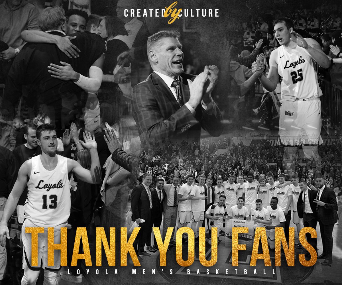 Thank you to our incredible fans and students for your unwavering support! You made a huge difference this season! We look forward to seeing you back @GentileArena in November! #OnwardLU #MVCHoops